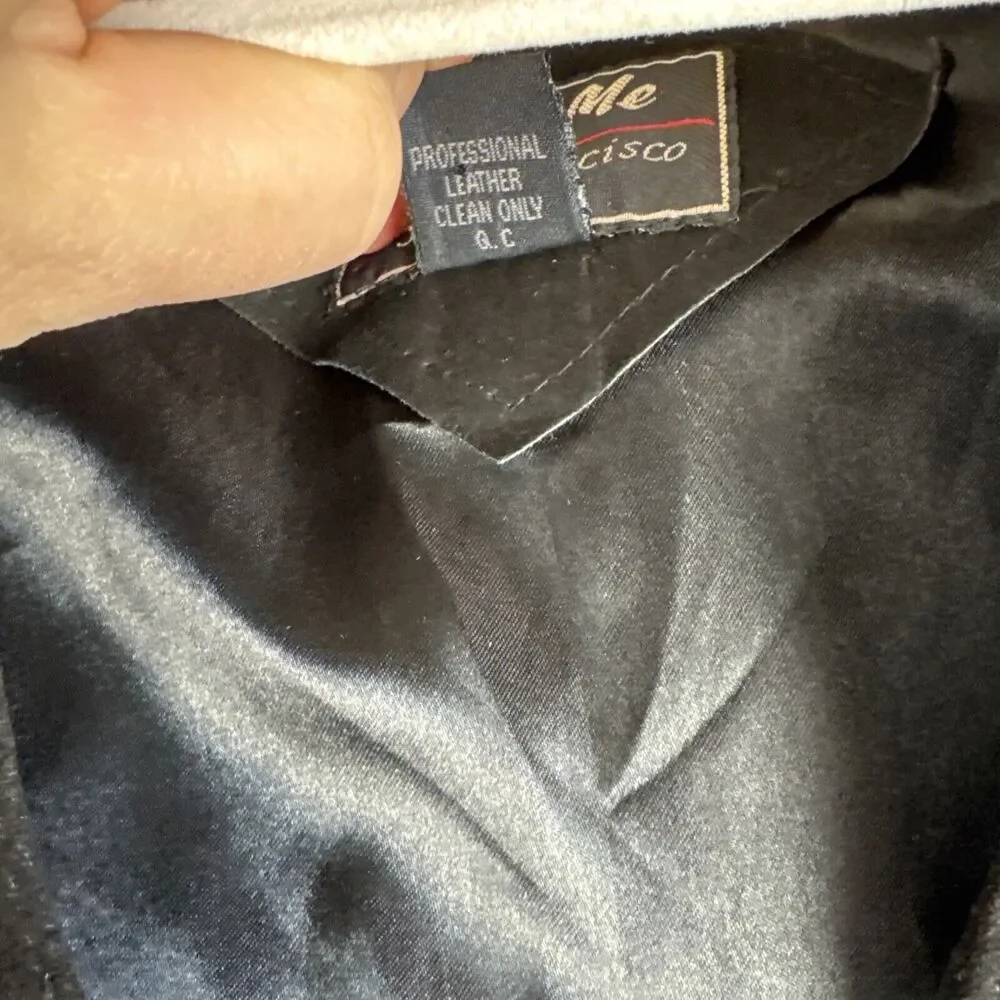 Vintage Katch Me SF Suede Leather Vest Men's L Black‎ Snap Front Pockets (1166)
